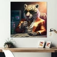 thumbnail image 2 of Designart Stylish Tiger Gambling II Canvas Wall Art, 2 of 5