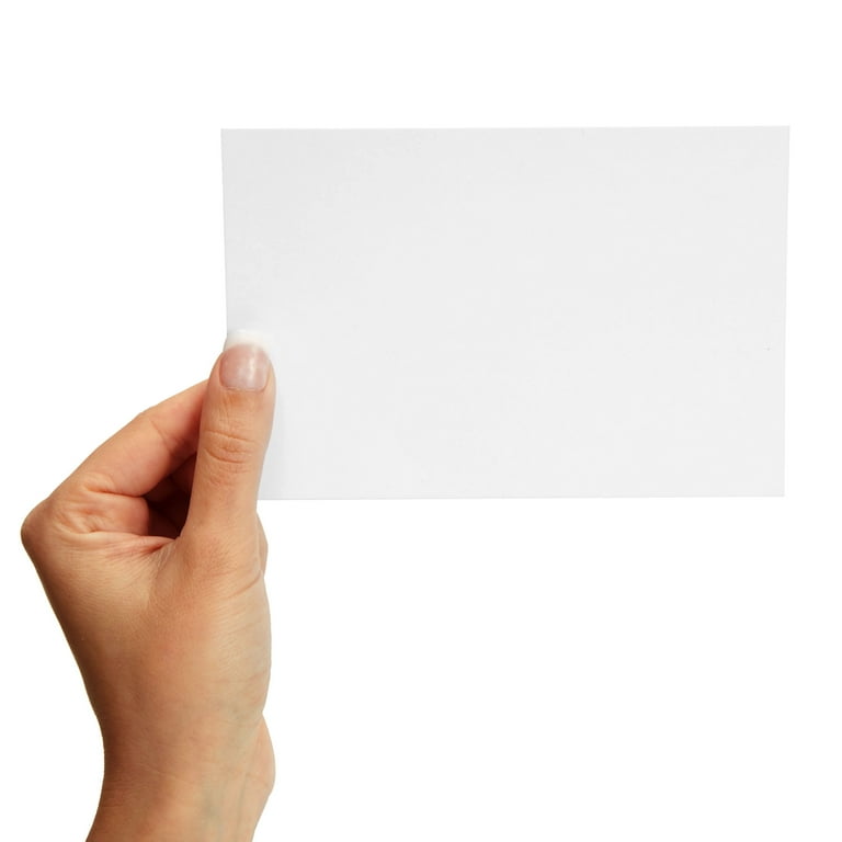 Thick Blank Index Cards – Perfect for Taking Notes, Flash and Business Cards, Shopping Lists and Recipe Cards, Contact Information | White 100lb
