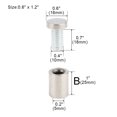 thumbnail image 4 of Inoxidable Acero Hardware Publicidad Sin Marco Señal Imagen Vidrio Separador Soporte 8 en 1, 4 of 7