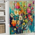 thumbnail image 6 of Orinice Spring Flower Shower Curtain Farmhouse Flower Plant Shower Curtain Bathroom Bathroom Bathroom Bathtub Decorative Fabric Shower Curtain Flower Waterproof Washable Durable 60x72, 6 of 7
