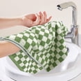 thumbnail image 4 of Hand Towels for Bathroom 4 Pack, Cotton Face Towels Soft Absorbent for Spa Bath Gym Kitchen, Hand Towel Set Decorative Checkered, 13 x 29 Inches, 4 Colors, 4 of 8
