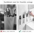 thumbnail image 3 of Soporte para cepillos de dientes de acero inoxidable MACHAO para baño con adhesivo 4 orificios apto para niños y adultos, 3 of 5