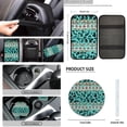 thumbnail image 4 of FKELYI 16 Pcs Car Seat Covers with Steering Wheel Covers Seatbelt Pads Headrest Protector American Tribal Geometric Cow Print Armrest Pad Handbrake Cover Gear Shift Cover Cup Coasters, 4 of 6