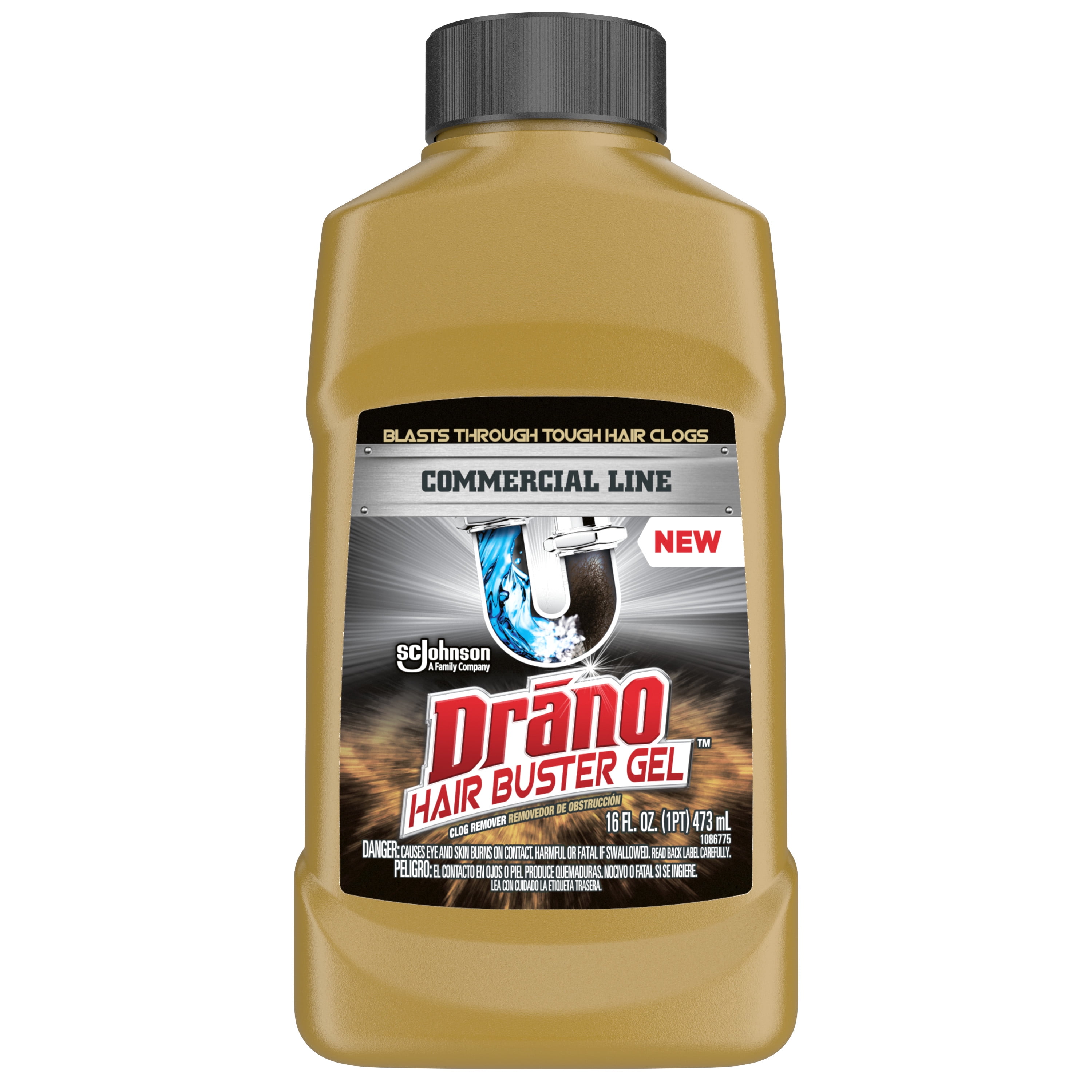Drano Hair Buster Gel Commercial Line, Bathtub Clog Remover