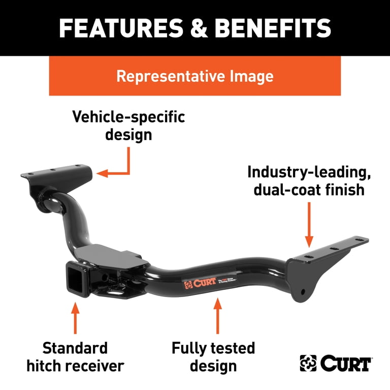 CURT Class 3 Trailer Hitch - 2-Inch Receiver For Chevy Astro/GMC Safari - 4,000 Lb Capacity