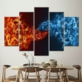 thumbnail image 5 of Element War Canvas Art, Red Vs Blue Wall Decor, Ice Heat Art, Abstract Wall Decor, Fire Vs Water War Wall Decor, Modern Poster, Canvas Wall Decor - Rolled Canvas, 5 of 6
