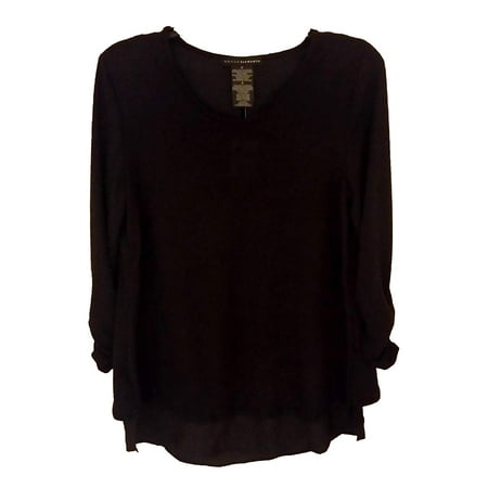 Element Top - Grace Elements Womens Size X-Large 3/4 Sleeve Top, Black