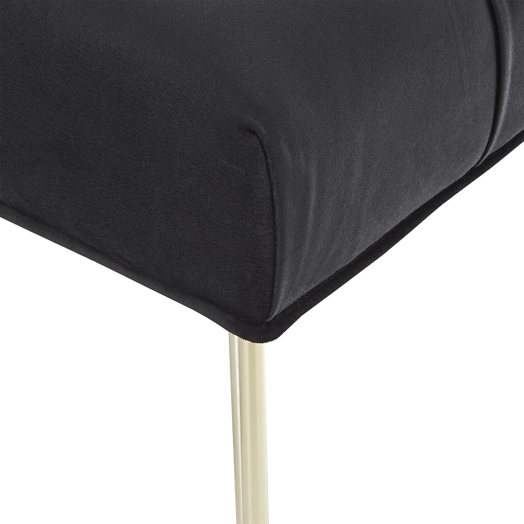 Weston Home Addison Upholstered Bench, Black