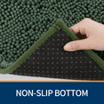 thumbnail image 4 of Wozola Chenille Bathroom Rug, Dark Green Ultra Soft Absorbent Bath Mat, Non-Slip Machine Washable Shower Floor Rug for Bathroom, Tub & Entryway, 24"x47", 4 of 6