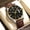Black Gold Coffee Belt, variant on Men's watch, waterproof, PU leather strap, calendar, quartz watch, fashionable luminous watch, large dial, business men's watch