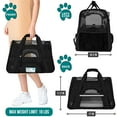 thumbnail image 2 of PetAmi Airline Approved Pet Carrier for Cat, Soft Sided Dog Carrier for Small Dogs, Cat Travel Supplies Accessories for Indoor Cats, Ventilated Pet Carrying Bag Medium Large Kitten Puppy, Small Black, 2 of 7