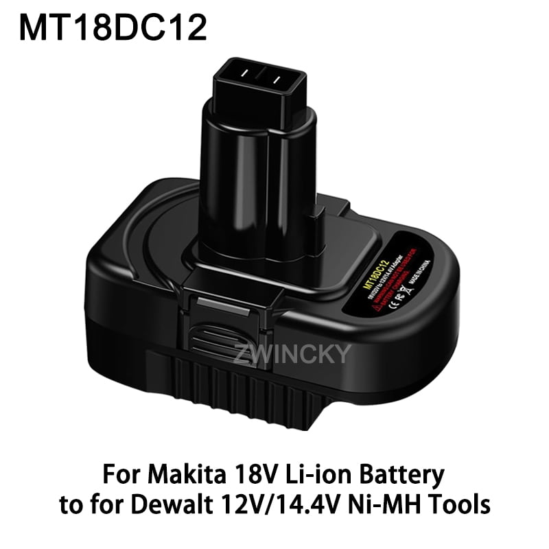 For De*walt/Mil*wau*kee 18V Lithium Battery to for De*walt 12V 14.4V Ni-MH Battery Power Tools Battery Adapter Converter