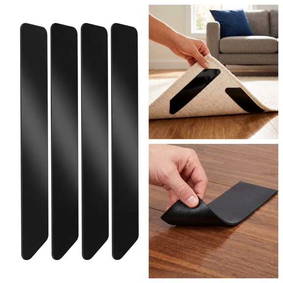 Rug Gripper - 24 Pieces, Non-Slip Carpet Corner Grippers for Hardwood Floors, Prevents Curling