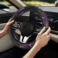 thumbnail image 2 of Uorisanigo Rose Warm Steering Wheel Cover for Winter Unique 15 Inch Car Steering Wheel Protector with Elastic Edge Non Slip Car Steering Wheel Cover for Most Vehicle Gift for Mom, 2 of 8
