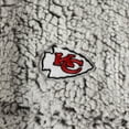 thumbnail image 5 of Women's Gray Kansas City Chiefs Sherpa Quarter-Zip Pullover Jacket, 5 of 5