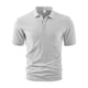 thumbnail image 3 of pstuiky camisetas de hombre, Blusa de cuello vuelto de manga corta con botones de color liso a la moda para hombre camisas casuales para hombre xxxl, 3 of 8