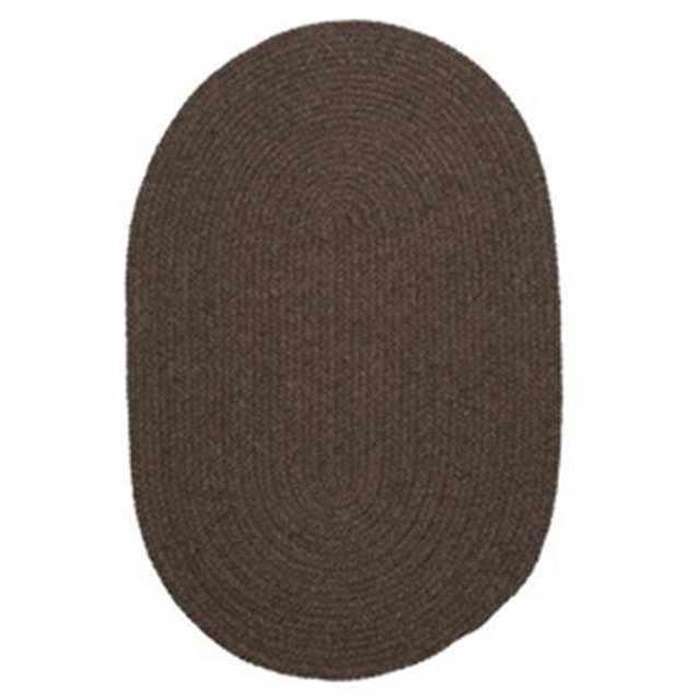 Colonial Mills Rug WL35R072X072 Bristol - Bark 6 ft. round Braided Rug