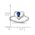 thumbnail image 2 of Primal Gold 14 Karat White Gold 5x3mm Pear Sapphire and Diamond Ring, 2 of 3