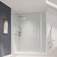 thumbnail image 3 of Ove Decors Tampa 60 in. L x 34 in. W x 72 in. H Alcove Shower Kit with Pivot Frameless Shower Door in Chrome and Shower Pan, 3 of 18
