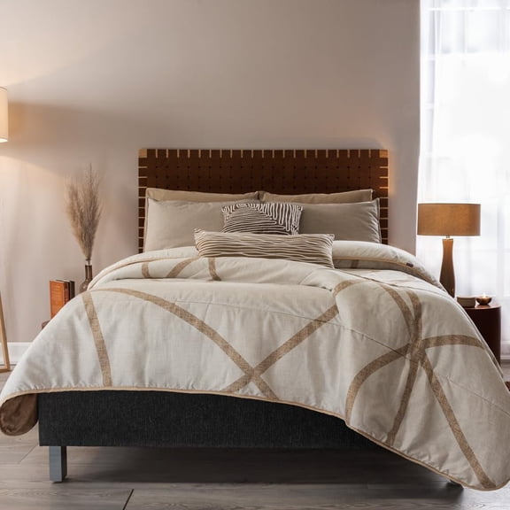 Vianney Rosette King Size Comforter Set Trendy Room Decor