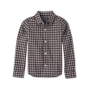 The Children's Place Boys 4-16 Plaid Long Sleeve Button Down
