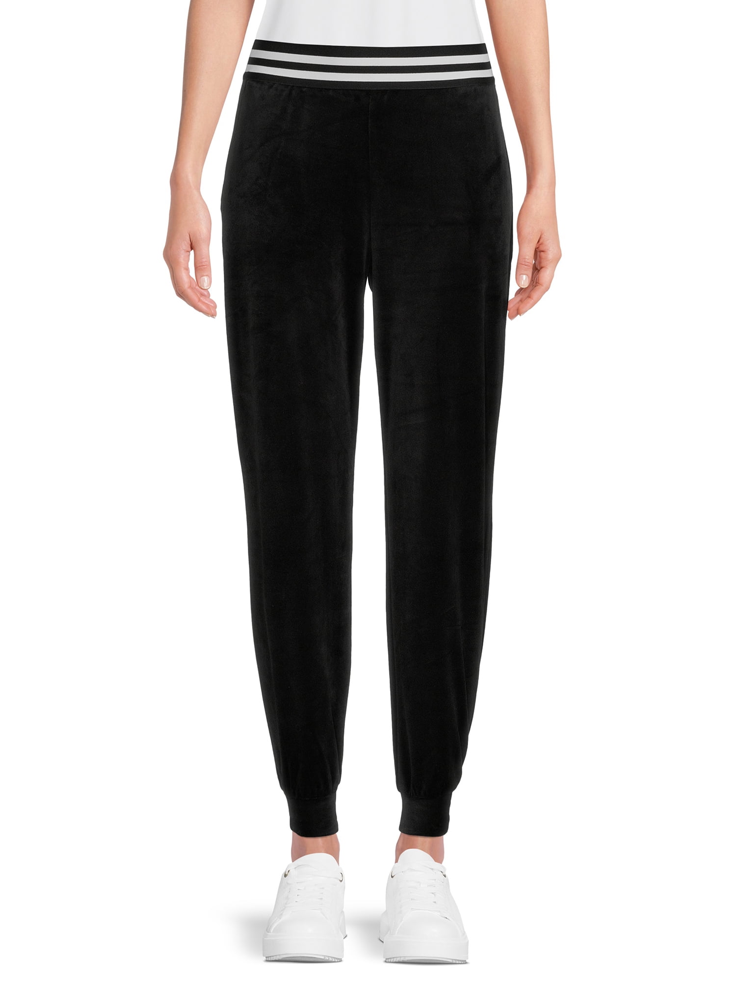 No Boundaries Juniors' Embellished Velour Jogger Pants