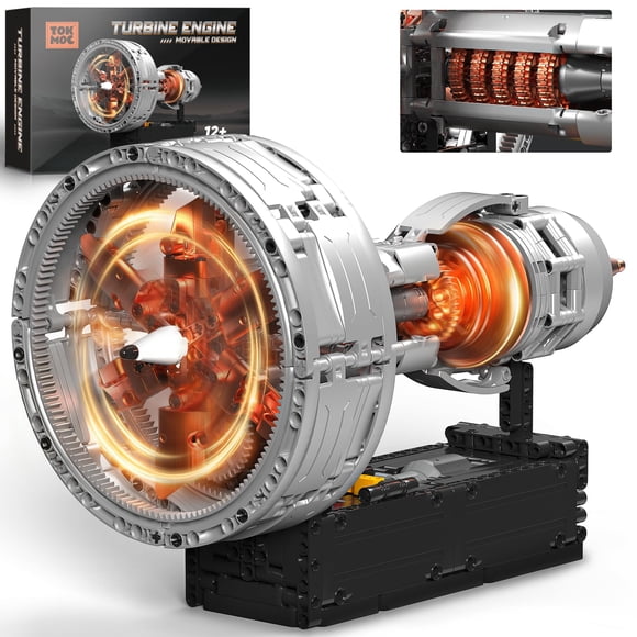Set de construcción de motor turbofán motorizado Tuajixz de 808 piezas