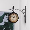 thumbnail image 4 of Reloj de Pared Retro de Doble Cara TUNC Jardín Al Aire Libre Impermeable Negro, 4 of 4