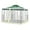 Beige 300cmx300cmx230cm, variant on Patio Umbrella Mosquito Netting with Zipper Door Polyester Mesh Net Screen Universal Outdoor Garden Camping Table Top Cover Beach Backyard Market (White 300cmx230cm)