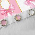 thumbnail image 4 of Manfei Pink Bow Tie Letter Monogrammed H Blackout Curtains Set of 2 (52x84 Each) for Kids Girls,Teens Women Romantic Princess Ribbon Bowknot Window Curtains,Luxury Bedroom Decor, 4 of 6