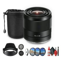 Sony FE 28mm F/2 Lens (SEL28F20)   Filter Kit   Lens Pouch   Cap Keeper   More - Bundle(International Model)