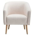 thumbnail image 3 of Wovenbyrd Rodin Modern Barrel Accent Chair, Indoor - Cream Faux Shearling, 3 of 8