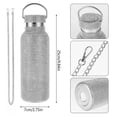 thumbnail image 7 of FNNMNNR Water Bottle  Shiny Rhinestone Stainless Steel Thermal Bottle Refillable Water Bottle Insulated Water Bottle Glitter Water Bottle with Chain for Christmas Halloween Women, 7 of 7