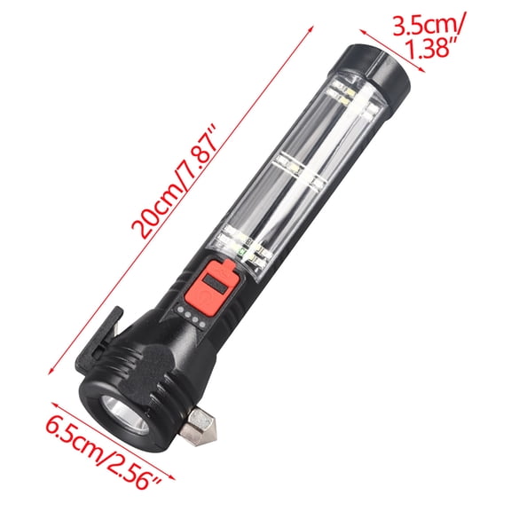 EUDIDV Portable Flashlight Solar, LED, USB Flashlight,USB Charging Car Strong Light Flashlight Durable Torch Bright