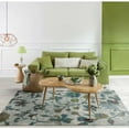 thumbnail image 2 of 5'x8' Teal Blue Machine Woven Floral Indoor Area Rug, 2 of 5