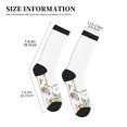 thumbnail image 3 of KLL Watercolor Floral Print Cool Socks Men's Women's Crew Socks Funny Crazy Novelty Stockings, 3 of 7