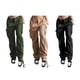 thumbnail image 3 of Sonducket Pantalones de cintura baja de primavera para mujer, pantalones vaqueros Retro de estilo informal para senderismo y acampada, pantalones Prendas para la parte inferior del cuerpo Verde SG, 3 of 6