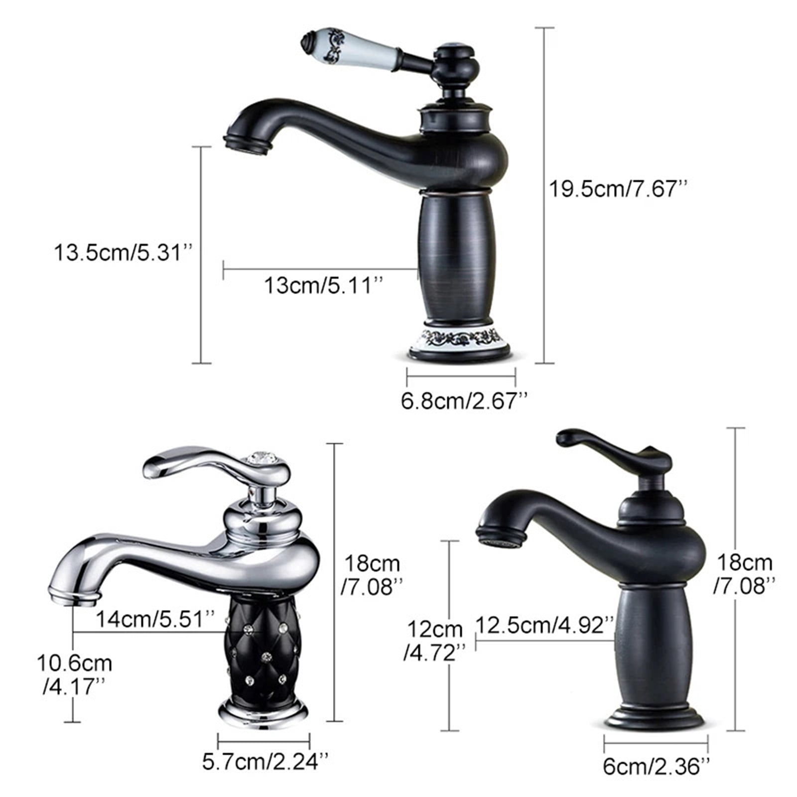 Bathroom Faucet Antique Bronze Finish Brass Basin Sink Solid Brass Faucets Single Handle Water Mixer Taps Bath Crane -Modern  Design