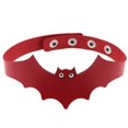 thumbnail image 1 of Collier Chauve-Souris en Cuir Pu, Collier Clavicule à Sangle-26, 1 of 5