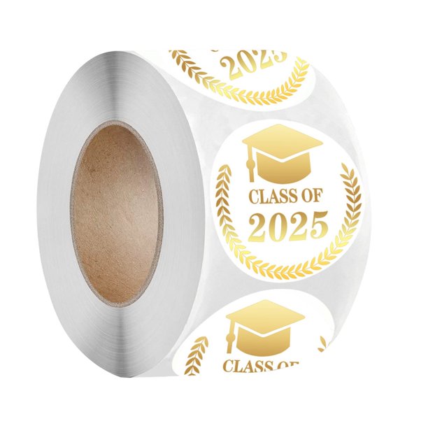 Pegatinas De Graduación Perfectas Para Celebraciones Personalización Y Recuerdos Pp Duradero Versátil Para Ropa Tazas Y Libros 1 Rollo