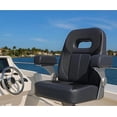 thumbnail image 3 of NORTHCAPTAIN Premium Pontoon Captain's Chair High Back Reclining Pontoon Bucket Boat Seat with Adjustable Armrests,Charcoal/Black, 3 of 6