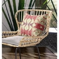 thumbnail image 3 of Cosmic Circle Sprays Indoor/Outdoor Pillow with Removable Cover in Muted Magenta Yellow16x16, 3 of 4