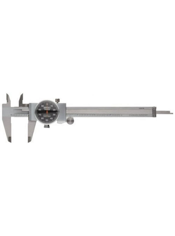 Fowler Full Warranty Stainless Steel Shockproof Dial Caliper, 52-008-707-0, 0-6" Measuring Range, 0.001" Graduation Interval, Face Color Black