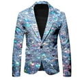thumbnail image 4 of LRen Men's Sequin Jackets Open Front Blazer Jacket Casual Long Sleeve Sparkly Cardigan Coat with Pocket,XL,A5-OTHER, 4 of 4