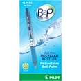 thumbnail image 2 of B2P Bottle-2-Pen Retractable Ballpoint Pen 0.7mm, Blue Ink, Translucent Blue Barrel, Dozen, 2 of 3
