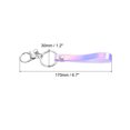 thumbnail image 2 of Uxcell Wrist Lanyard for Key Wristlet Strap Keychain Silver Keyring Purple, 2 of 5