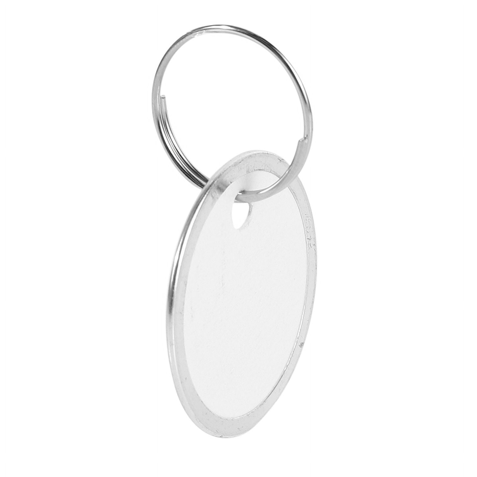 Metal Rim Tags Key Tags Round Paper Tags with Metal Rings White Label for Car Keys and Door Keys (300)