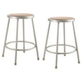 thumbnail image 2 of (Pack of 2) NPS 24" Heavy Duty Steel Stool, Grey, 2 of 5