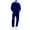 Blue, variant on Men's Velour Hoodie Tracksuit 2 Pieces Set Jogging Sweatsuits Outfits Spring Fall Warm Clothes Full Zip Velvet Hooded Sweatshirt Black