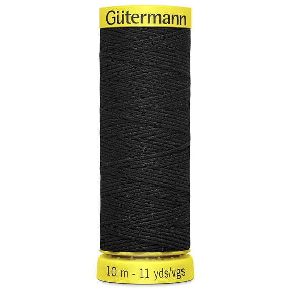 Gutermann Elastic Thread 11yd-Black